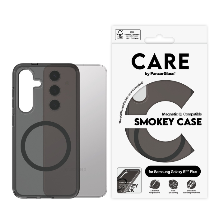 PanzerGlass CARE by PanzerGlass - Flagship Case Urban Combat Smokey w. Zwart Qi Compatibel Samsung Galaxy S25 in de groep SMARTPHONE & TABLETS / Mobielbescherming / Samsung bij TP E-commerce Nordic AB (D12465)