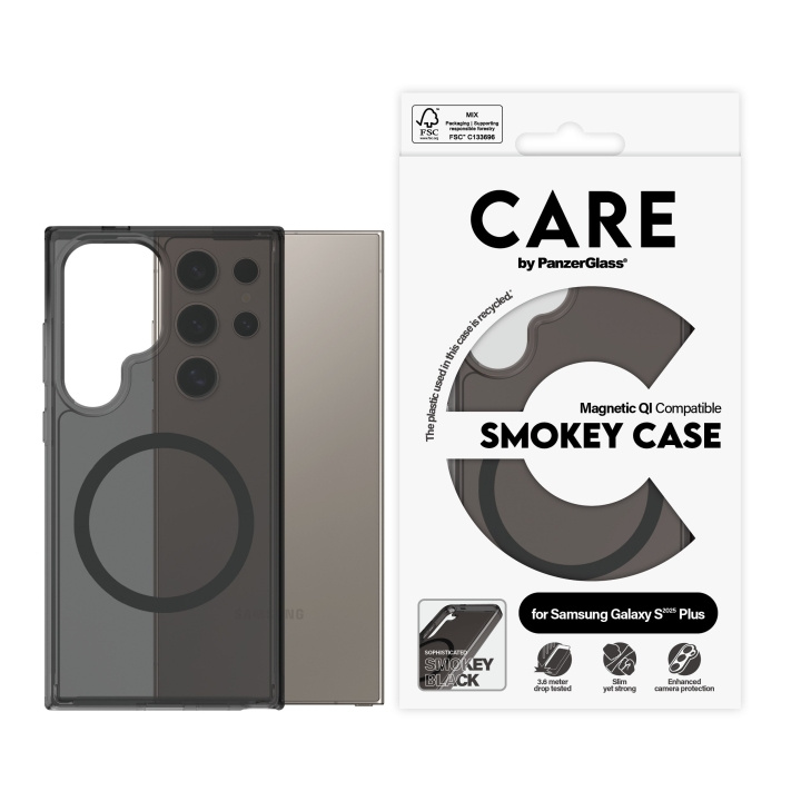 PanzerGlass CARE by PanzerGlass - Flagship Case Urban Combat Smokey w. Zwart Qi Compatibel Samsung Galaxy S25 in de groep SMARTPHONE & TABLETS / Mobielbescherming / Samsung bij TP E-commerce Nordic AB (D12467)