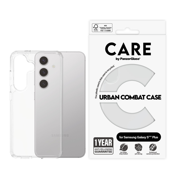 PanzerGlass CARE by PanzerGlass - Flagship case Transparant Urban Combat w. Clear Frame Samsung Galaxy S25 Plu in de groep SMARTPHONE & TABLETS / Mobielbescherming / Samsung bij TP E-commerce Nordic AB (D12468)