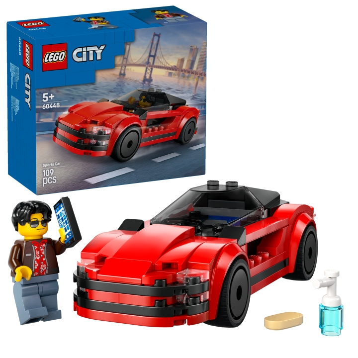 LEGO LEGO Stad - Rode Sportwagen (60448) in de groep SPEELGOED, KINDER- & BABYPRODUCTEN / Speelgoed / Bouwspeelgoed / Lego bij TP E-commerce Nordic AB (D12514)