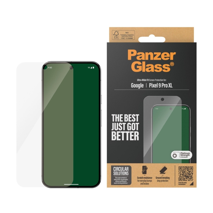 PanzerGlass Screen Protector Google Pixel 9 Pro XL - Ultra-Wide Fit in de groep SMARTPHONE & TABLETS / Mobielbescherming / Google bij TP E-commerce Nordic AB (D12552)