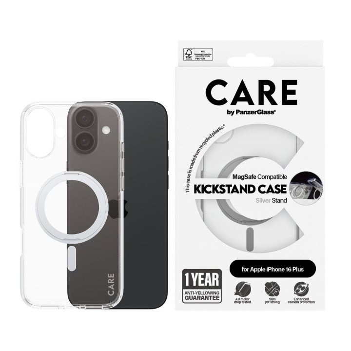 CARE by PanzerGlass - Transparant & MagSafe hoesje - iPhone 16 Plus in de groep SMARTPHONE & TABLETS / Mobielbescherming / Apple / iPhone 16 bij TP E-commerce Nordic AB (D12568)