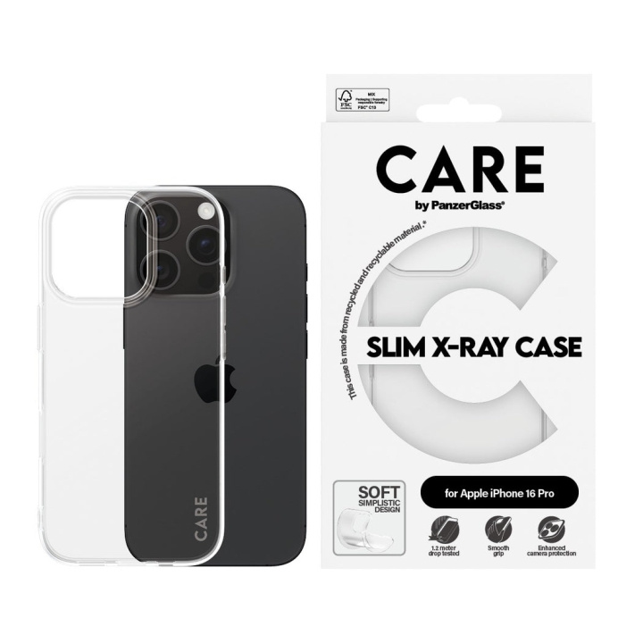 CARE by PanzerGlass - Hoesje - Transparant - iPhone 16 Pro in de groep SMARTPHONE & TABLETS / Mobielbescherming / Apple / iPhone 16 bij TP E-commerce Nordic AB (D12572)