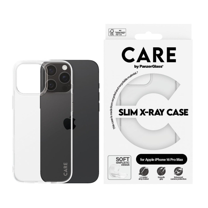 CARE by PanzerGlass - Hoesje - Transparant - iPhone 16 Pro Max in de groep SMARTPHONE & TABLETS / Mobielbescherming / Apple / iPhone 16 bij TP E-commerce Nordic AB (D12575)