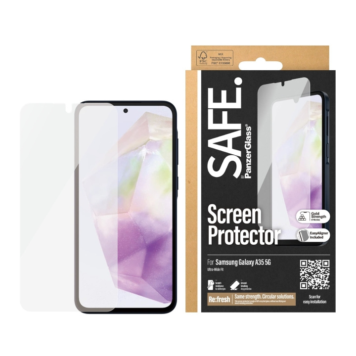 PanzerGlass Safe by PanzerGlass - Screen Protector - Samsung Galaxy A35 5G - Ultra-Wide Fit in de groep SMARTPHONE & TABLETS / Mobielbescherming / Samsung bij TP E-commerce Nordic AB (D12581)