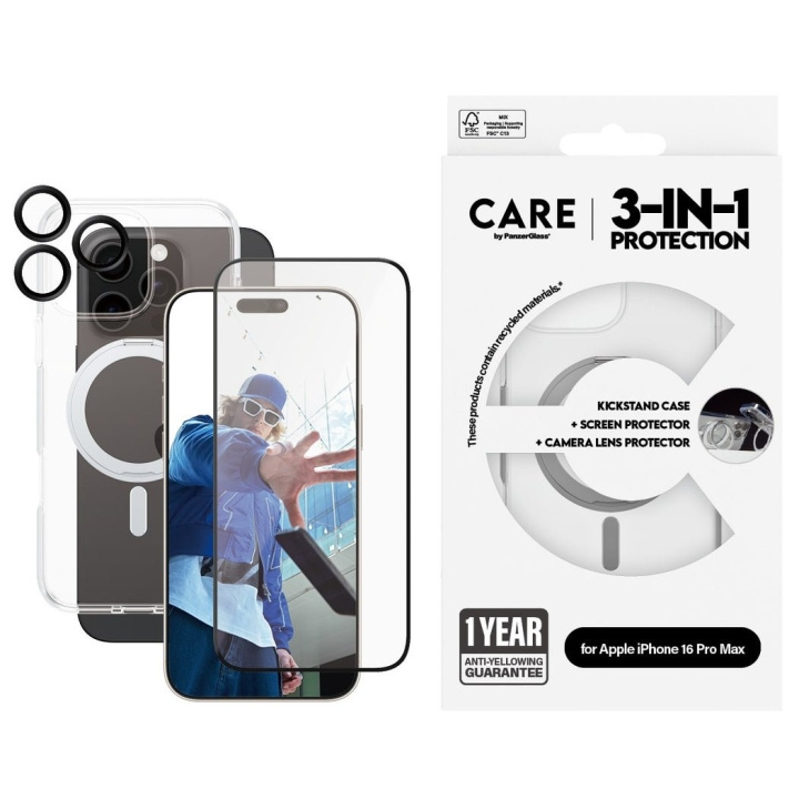 CARE by PanzerGlass - Feature 3-in-1 Ceramic Bundle - iPhone 16 Pro Max in de groep SMARTPHONE & TABLETS / Mobielbescherming / Apple / iPhone 16 bij TP E-commerce Nordic AB (D12610)