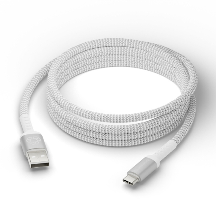 dbramante1928 Opladen - BRD Kabel - USB-A naar USB-C, 2,5m - Wit in de groep COMPUTERS & RANDAPPARATUUR / Computerkabels / USB / USB-C bij TP E-commerce Nordic AB (D12689)