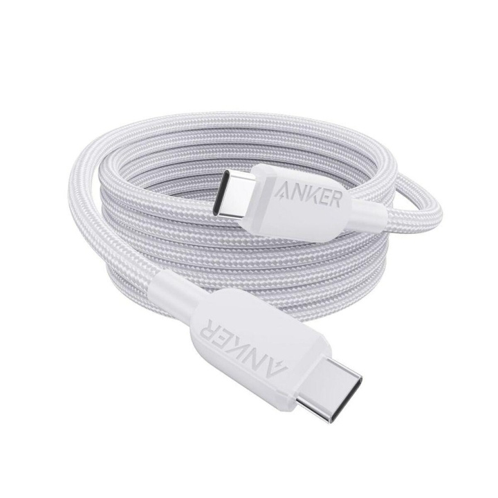 Anker USB-C naar USB-C kabel (6 m, 240 W, gevlochten) - Wit in de groep COMPUTERS & RANDAPPARATUUR / Computerkabels / USB / USB-C bij TP E-commerce Nordic AB (D12698)