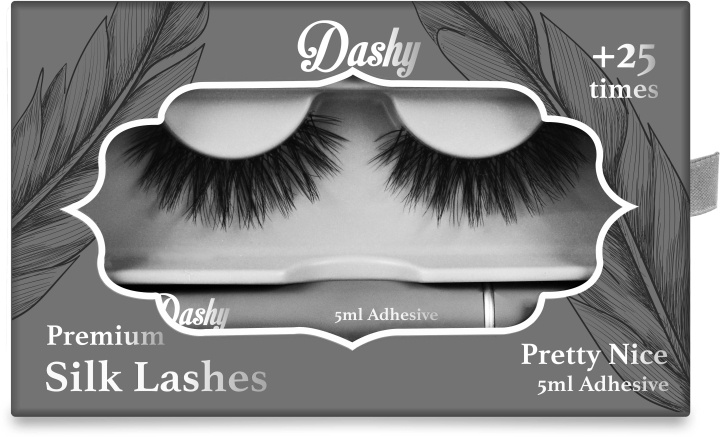 Dashy Premium zijden wimpers + 5 ml lijm Pretty Nice in de groep BEAUTY & HEALTH / Makeup / Ogen & Wenkbrauwen / Nepwimpers bij TP E-commerce Nordic AB (D12905)