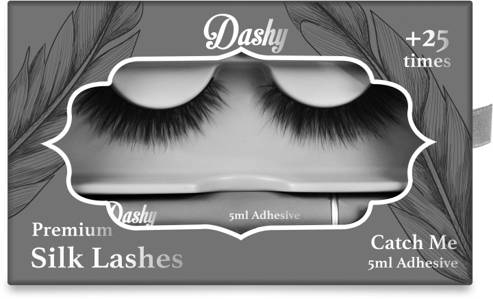 Dashy Premium zijden wimpers + 5 ml lijm Catch Me in de groep BEAUTY & HEALTH / Makeup / Ogen & Wenkbrauwen / Nepwimpers bij TP E-commerce Nordic AB (D12906)