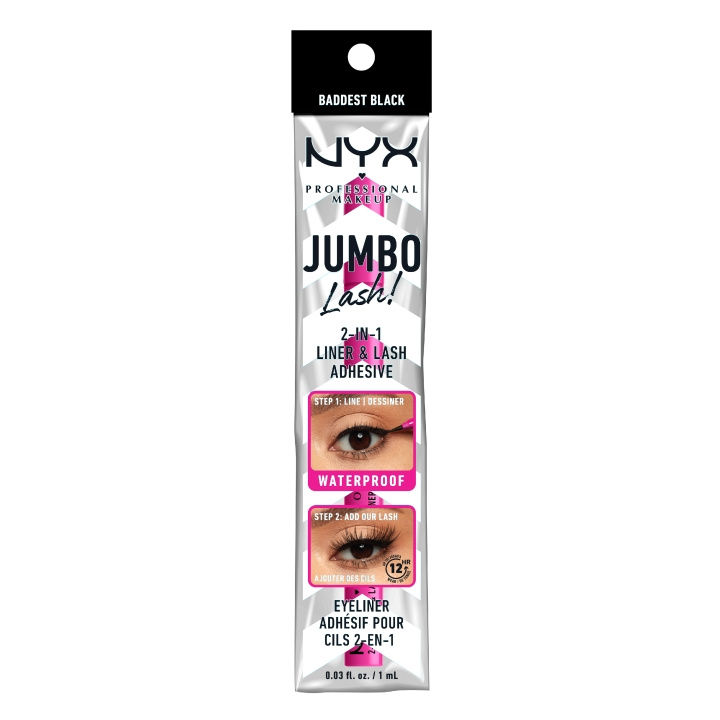 NYX Professionele Make-up - Jumbo 2-In-1 Liner & Lijm - Zwart in de groep BEAUTY & HEALTH / Makeup / Ogen & Wenkbrauwen / Eyeliner / Kajal bij TP E-commerce Nordic AB (D12941)