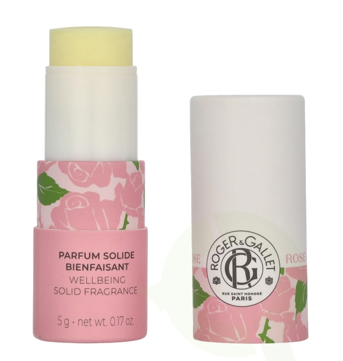 Roger & Gallet Rose Wellbeing Solid Fragrance Stick 5 g in de groep BEAUTY & HEALTH / Makeup / Lippen / Lippenbalsem bij TP E-commerce Nordic AB (D13025)