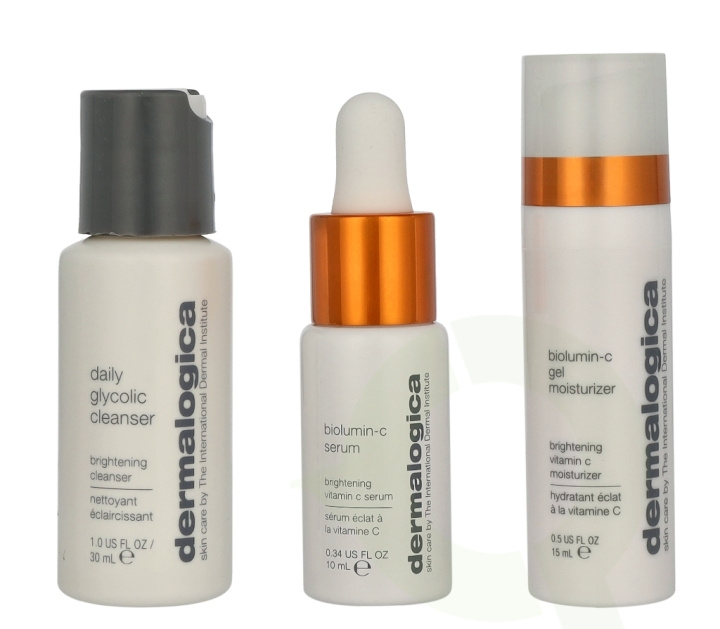 Dermalogica Daily Brightness Boosters Skin Set 55 ml Biolumin-C Serum 10ml/Biolumin-C Moisturizer 15ml/Daily Glycolic Cleanser 30ml in de groep BEAUTY & HEALTH / Huidsverzorging / Gezicht / Dagcrème bij TP E-commerce Nordic AB (D13147)