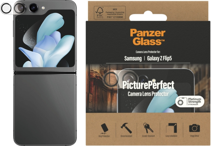 PanzerGlass PicturePerfect cameralens cover, Samsung Galaxy Z Flip5 in de groep SMARTPHONE & TABLETS / Mobielbescherming / Samsung bij TP E-commerce Nordic AB (D13466)