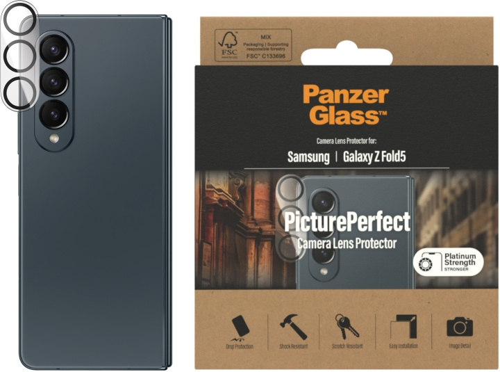 PanzerGlass PicturePerfect cameralens cover, Samsung Galaxy Z Fold5 in de groep SMARTPHONE & TABLETS / Mobielbescherming / Samsung bij TP E-commerce Nordic AB (D13467)