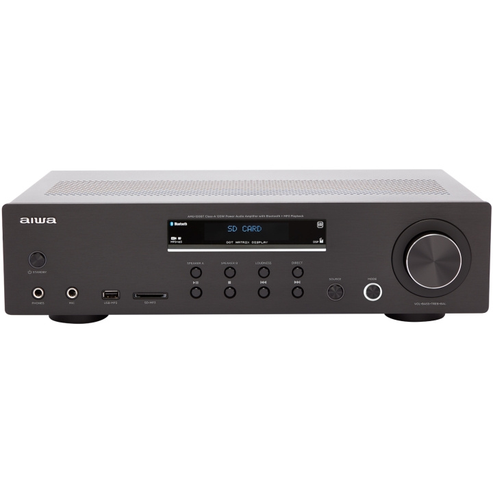 AIWA Förstärkare med Bluetooth 2 x 60 Watt RMS Svart in de groep HOME ELECTRONICS / Audio & Beeld / Thuisbioscoop, Hifi en Draagbaar / Versterker & Receiver bij TP E-commerce Nordic AB (D13539)