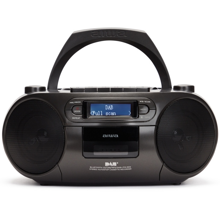 AIWA Radio med CD-spelare, Kassettband och Bluetooth Svart in de groep HOME ELECTRONICS / Audio & Beeld / Thuisbioscoop, Hifi en Draagbaar / Draagbare audiospelers / CD spelers bij TP E-commerce Nordic AB (D13564)