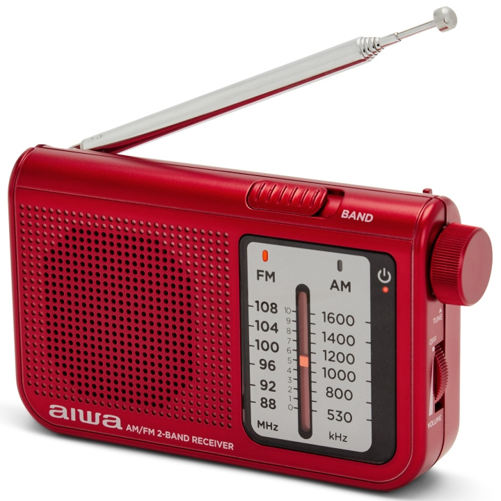 AIWA Pocket-radio med FM/MW Röd in de groep HOME ELECTRONICS / Audio & Beeld / Thuisbioscoop, Hifi en Draagbaar / Radio & Wekkers / Draadloze audiozender bij TP E-commerce Nordic AB (D13571)