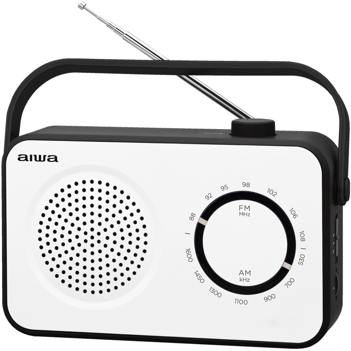 AIWA Analog radio Vit in de groep HOME ELECTRONICS / Audio & Beeld / Thuisbioscoop, Hifi en Draagbaar / Radio & Wekkers / Draadloze audiozender bij TP E-commerce Nordic AB (D13573)