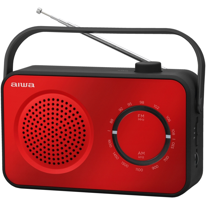 AIWA Analog radio Röd in de groep HOME ELECTRONICS / Audio & Beeld / Thuisbioscoop, Hifi en Draagbaar / Radio & Wekkers / Draadloze audiozender bij TP E-commerce Nordic AB (D13574)