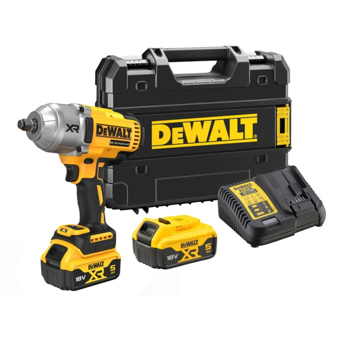 DeWALT 18V XR DCF900P2T-QW 1/2 nutrunner 2x5Ah in de groep HUISHOUDEN & TUIN / Gereedschap / Boormachines bij TP E-commerce Nordic AB (D13584)