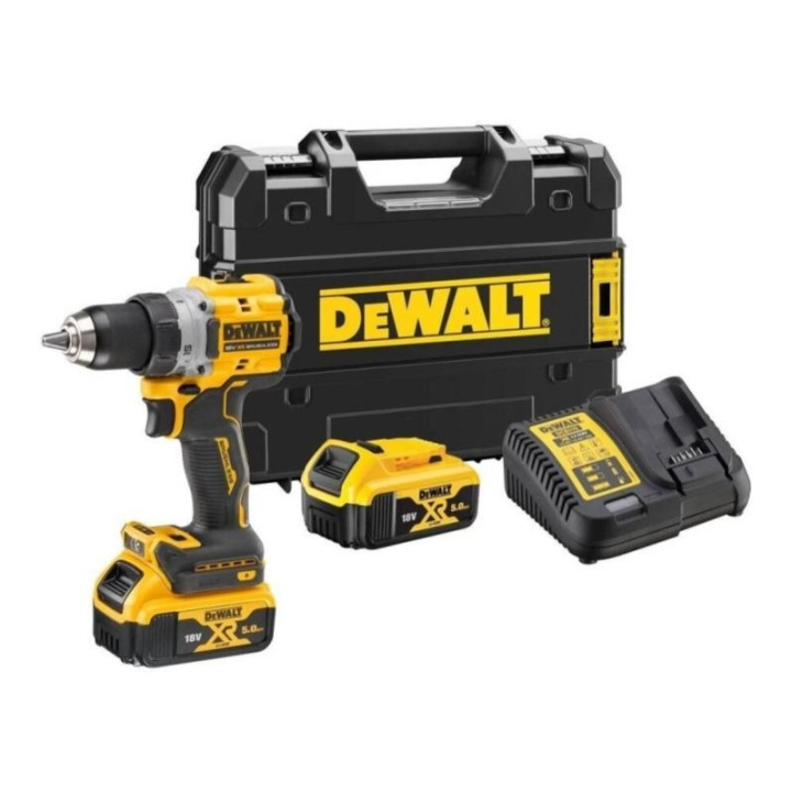 DeWALT drill 18V 2X5 0Ah brushless motor in de groep HUISHOUDEN & TUIN / Gereedschap / Boormachines bij TP E-commerce Nordic AB (D13652)