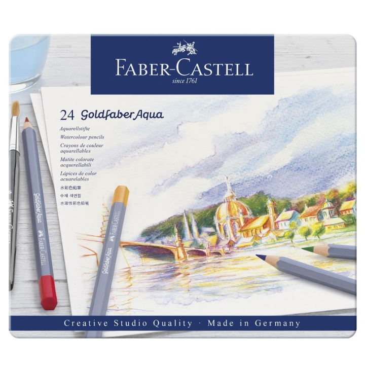 Faber-Castell Goldfaber aquarelpotlood, 24 st (114624) in de groep SPORT, VRIJE TIJD & HOBBY / Hobby / Schilderen & tekenen / Pennen, kleurpotloden en inkt bij TP E-commerce Nordic AB (D13666)