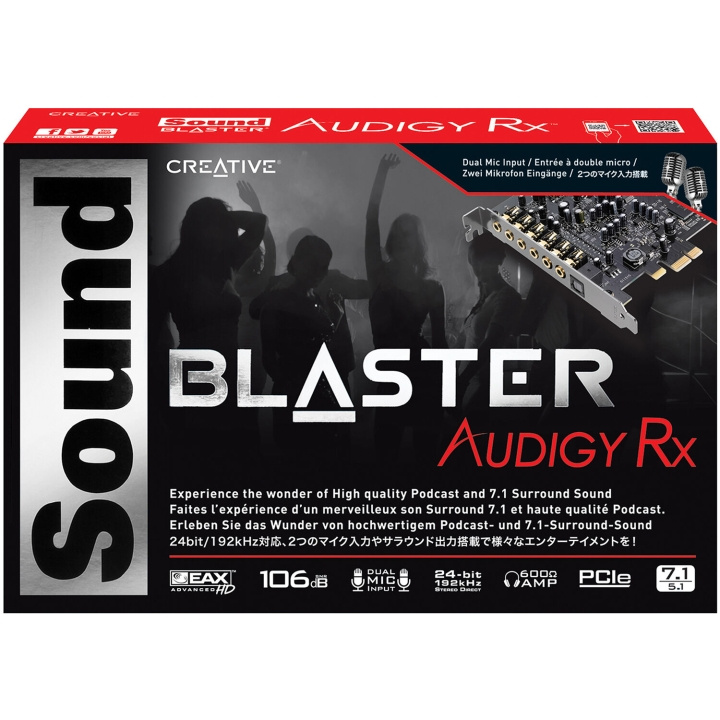 Creative Sound Blaster Audigy RX PCIe-geluidskaart in de groep COMPUTERS & RANDAPPARATUUR / Computeronderdelen / Geluidskaart bij TP E-commerce Nordic AB (D13682)