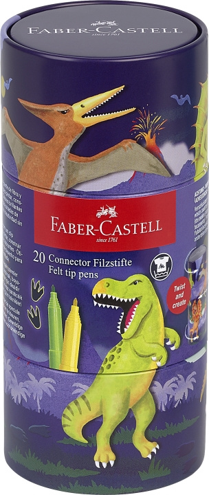 Faber-Castell Viltstift Connector dinosaurus (155546) in de groep SPORT, VRIJE TIJD & HOBBY / Hobby / Schilderen & tekenen / Pennen, kleurpotloden en inkt bij TP E-commerce Nordic AB (D13737)