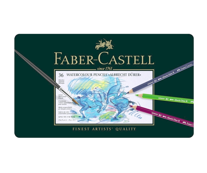 Faber-Castell Albrecht Dürer aquarelpotloden - Blikken doos van 36 (117536) in de groep SPORT, VRIJE TIJD & HOBBY / Hobby / Schilderen & tekenen / Pennen, kleurpotloden en inkt bij TP E-commerce Nordic AB (D13749)