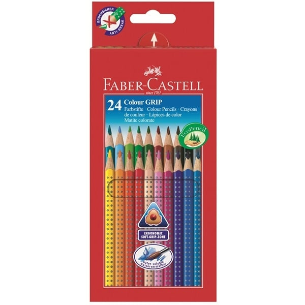 Faber-Castell 24 Colour Grip 2001 potloden (112424) in de groep SPORT, VRIJE TIJD & HOBBY / Hobby / Schilderen & tekenen / Pennen, kleurpotloden en inkt bij TP E-commerce Nordic AB (D13751)