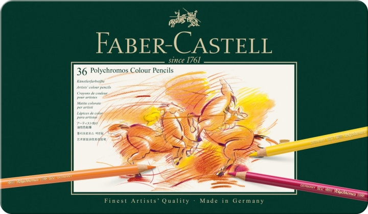 Faber-Castell Polychromos kleurpotlood, blik van 36 (110036) in de groep SPORT, VRIJE TIJD & HOBBY / Hobby / Schilderen & tekenen / Pennen, kleurpotloden en inkt bij TP E-commerce Nordic AB (D13791)