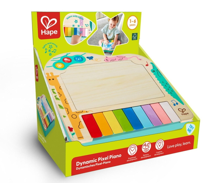 Hape Dynamische Pixel Piano (87-0635) in de groep SPEELGOED, KINDER- & BABYPRODUCTEN / Muziek, Zang en afbeelingen / Muziekinstrumenten bij TP E-commerce Nordic AB (D13801)