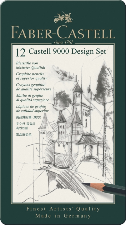 Faber-Castell Grafietpotlood Castell 9000 Design set (119064) in de groep SPORT, VRIJE TIJD & HOBBY / Hobby / Schilderen & tekenen / Pennen, kleurpotloden en inkt bij TP E-commerce Nordic AB (D13841)