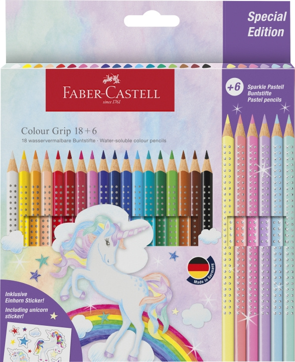 Faber-Castell CP Colour Grip eenhoorn 18+6 (201543) in de groep SPORT, VRIJE TIJD & HOBBY / Hobby / Schilderen & tekenen / Pennen, kleurpotloden en inkt bij TP E-commerce Nordic AB (D13934)