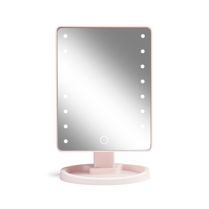 Gillian Jones Hollywoodspiegel met Touch, LED-verlichting en USB-C - Rosa in de groep BEAUTY & HEALTH / Makeup / Make-up spiegel bij TP E-commerce Nordic AB (D13968)