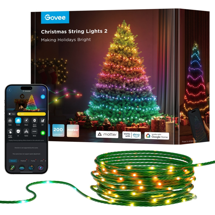 Govee Kerstverlichting - 20m in de groep HOME ELECTRONICS / Verlichting / Kerstverlichting bij TP E-commerce Nordic AB (D14009)