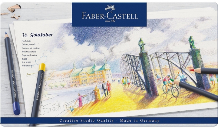 Faber-Castell Goldfaber kleurpotlood, blik van 36 (114736) in de groep SPORT, VRIJE TIJD & HOBBY / Hobby / Schilderen & tekenen / Pennen, kleurpotloden en inkt bij TP E-commerce Nordic AB (D14011)