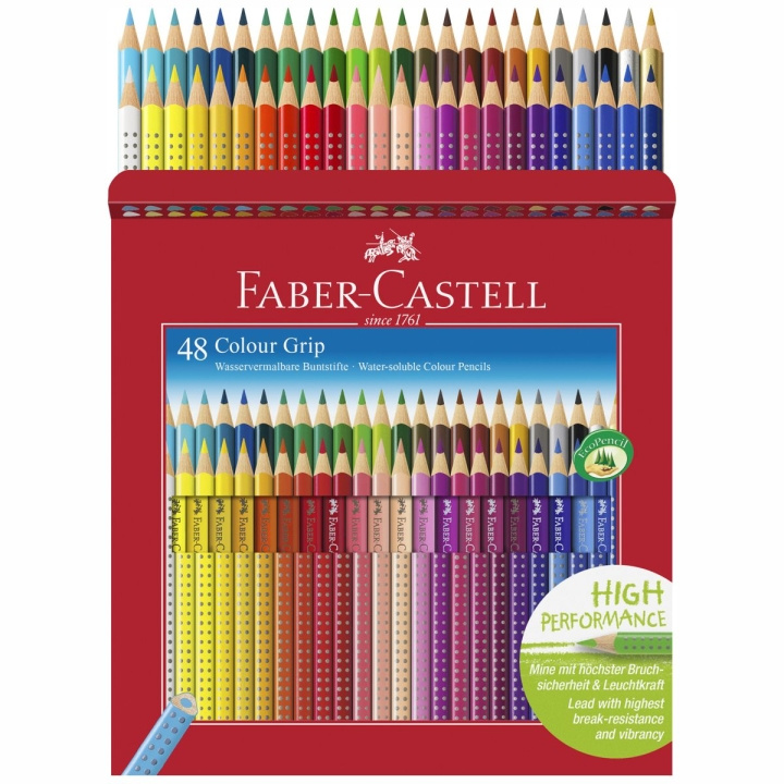 Faber-Castell Kleurpotloden - Kartonnen doos - 48 stuks (112449) in de groep SPORT, VRIJE TIJD & HOBBY / Hobby / Schilderen & tekenen / Pennen, kleurpotloden en inkt bij TP E-commerce Nordic AB (D14034)