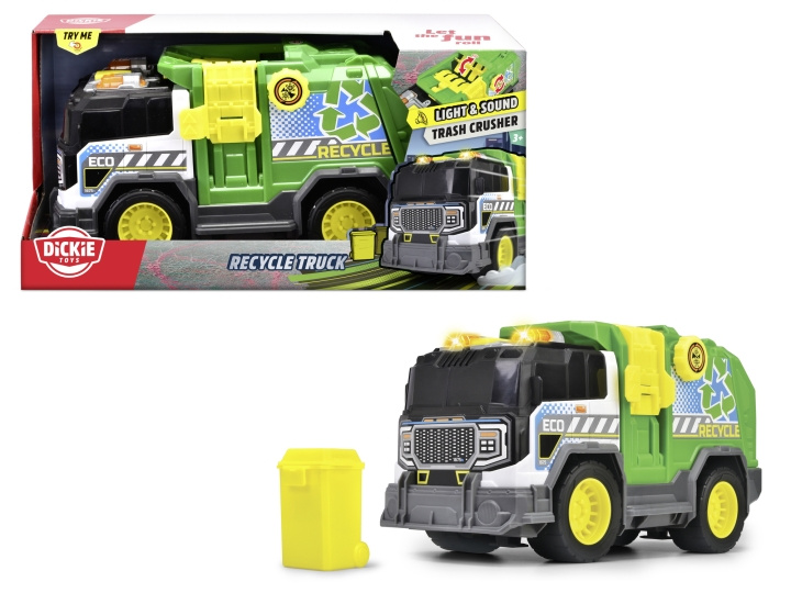 Dickie Toys Vuilniswagen - Groen (203306021) in de groep SPEELGOED, KINDER- & BABYPRODUCTEN / Speelgoed / Speelgoedauto\'s bij TP E-commerce Nordic AB (D14046)