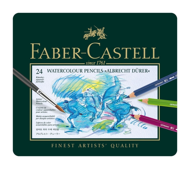 Faber-Castell Aquarelpotlood Albrecht Dürer blik à 24 (117524) in de groep SPORT, VRIJE TIJD & HOBBY / Hobby / Schilderen & tekenen / Pennen, kleurpotloden en inkt bij TP E-commerce Nordic AB (D14109)