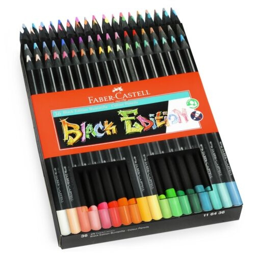 Faber-Castell Black Edition Kleurpotloden 36x in de groep SPORT, VRIJE TIJD & HOBBY / Hobby / Schilderen & tekenen / Pennen, kleurpotloden en inkt bij TP E-commerce Nordic AB (D14116)