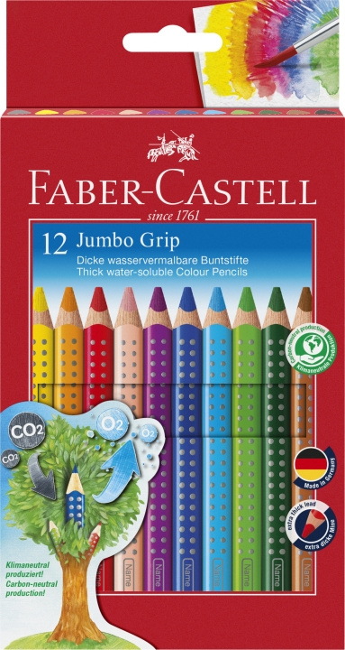 Faber-Castell Kleurpotlood Jumbo Grip 12 stuks (110912) in de groep SPORT, VRIJE TIJD & HOBBY / Hobby / Schilderen & tekenen / Pennen, kleurpotloden en inkt bij TP E-commerce Nordic AB (D14172)