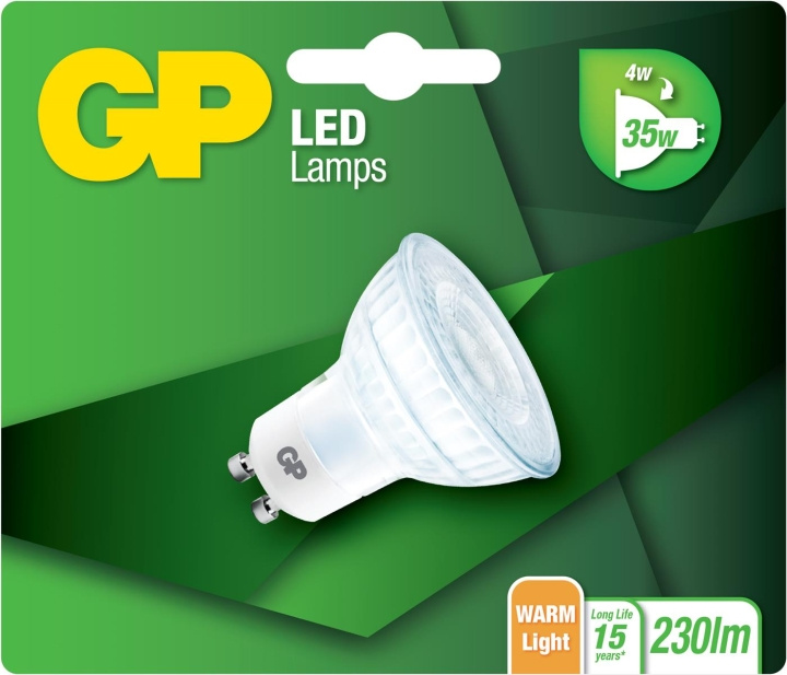 GP LED Lamp, GU10, 4W (35W), 230lm in de groep HOME ELECTRONICS / Verlichting / LED-lampen bij TP E-commerce Nordic AB (D14199)