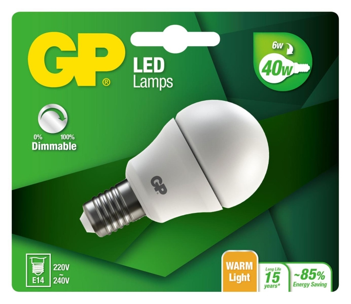 GP LED-lamp Mini Globe, E14, DIM, 6W (40W), 470lm in de groep HOME ELECTRONICS / Verlichting / LED-lampen bij TP E-commerce Nordic AB (D14211)