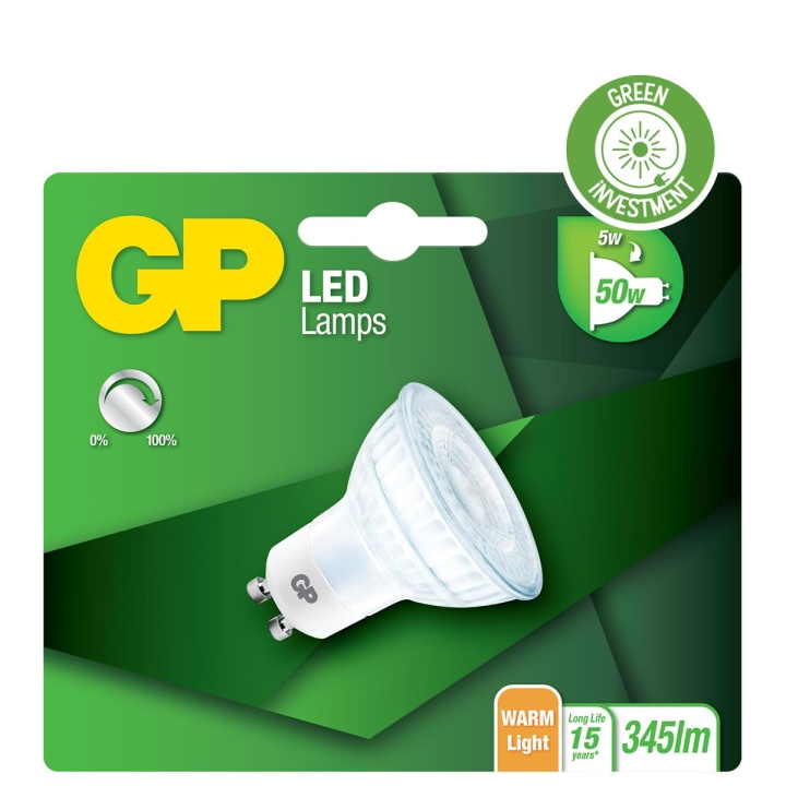 GP LED-lamp, GU10, DIM, 5W (50W), 345lm in de groep HOME ELECTRONICS / Verlichting / LED-lampen bij TP E-commerce Nordic AB (D14219)