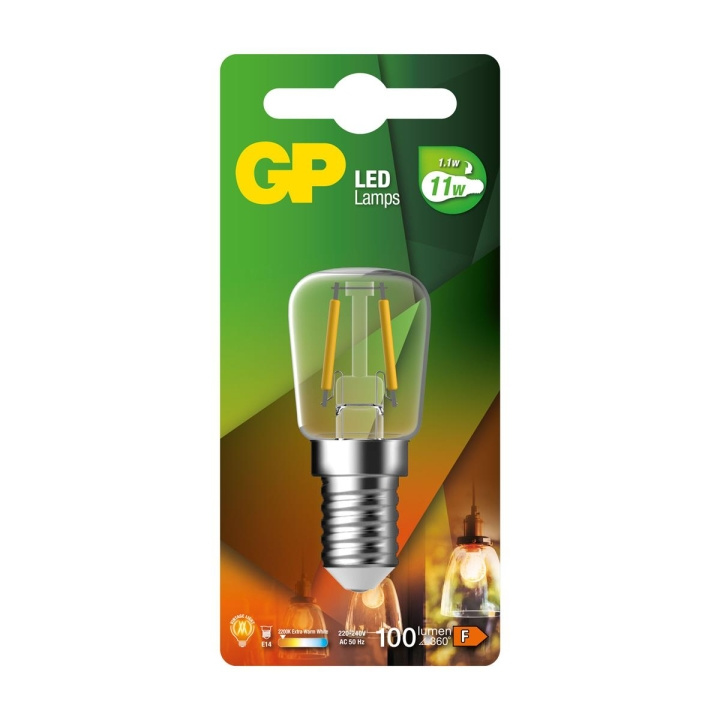 GP LED Lamp Filament, T25, E14, 1.1W (11W), 100lm in de groep HOME ELECTRONICS / Verlichting / LED-lampen bij TP E-commerce Nordic AB (D14227)