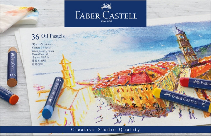 Faber-Castell Pastelkrijt op oliebasis STUDIO QUALITY doos van 36 (127036) in de groep SPORT, VRIJE TIJD & HOBBY / Hobby / Schilderen & tekenen / Pennen, kleurpotloden en inkt bij TP E-commerce Nordic AB (D14262)