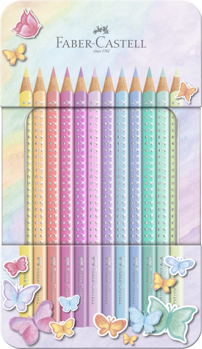 Faber-Castell Potlodenblik Sparkle (12 stuks) (201910) in de groep SPORT, VRIJE TIJD & HOBBY / Hobby / Schilderen & tekenen / Pennen, kleurpotloden en inkt bij TP E-commerce Nordic AB (D14336)