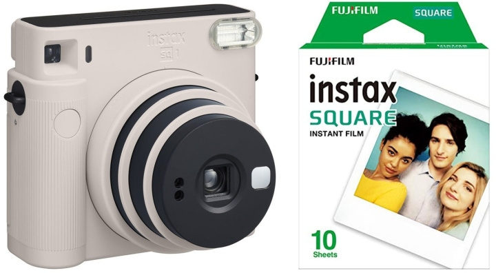 Fuji Instax Instant Camera SQ1 + 10 Opnamen - Wit in de groep HOME ELECTRONICS / Foto & Video / Fotoapparatuur bij TP E-commerce Nordic AB (D14413)